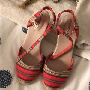 Adam Tucker multi colored Striped wedges